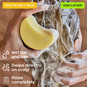 Ethique Clarifying Shampoo Bar with orange peel and castor oil