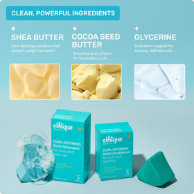Ethique Curl-Defining Shampoo Bar in travel bag