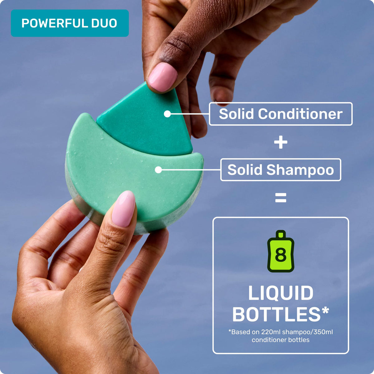 Ethique Curl-Defining Shampoo Bar with water droplets