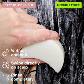Ethique Gentle Unscented Shampoo Bar alongside conditioner bar