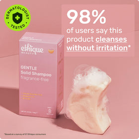 Ethique Gentle Unscented Shampoo Bar in a gym bag