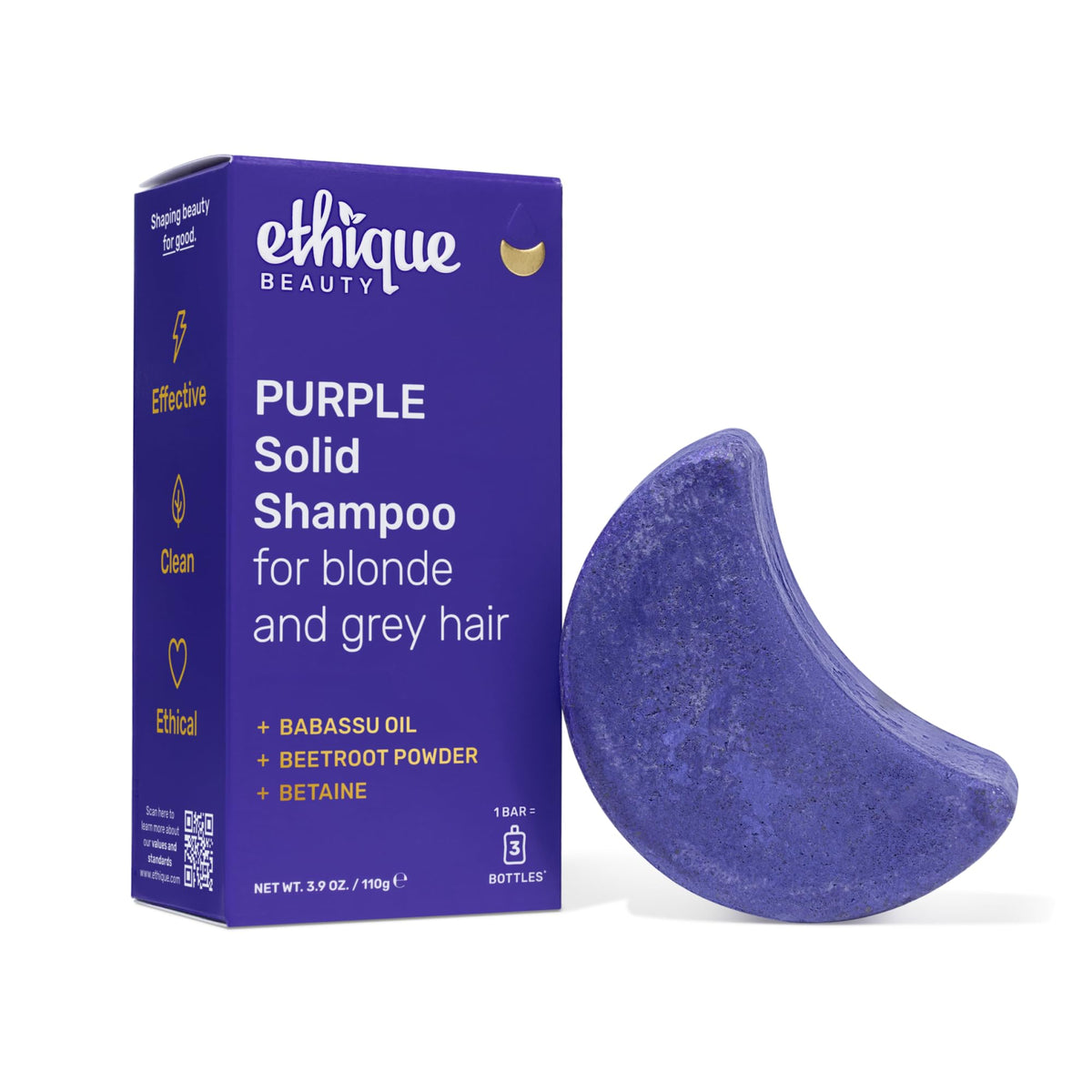 Ethique Purple Shampoo Bar 3.88 oz front view