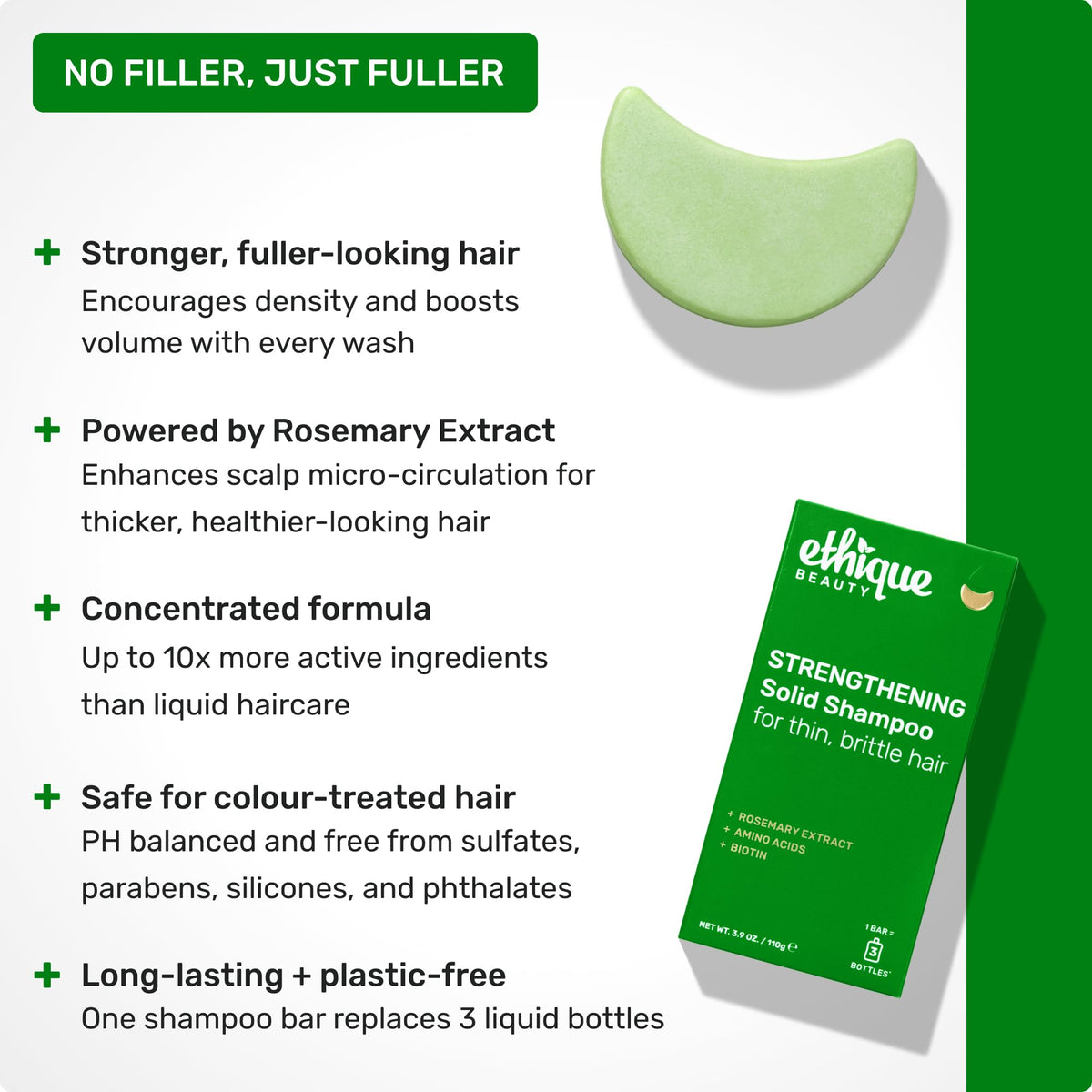 Ethique Rosemary & Amino Acids Shampoo Bar packaging