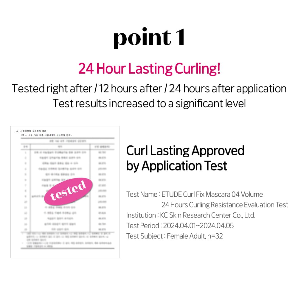 ETUDE Curl Fix Mascara product details on back