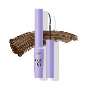 ETUDE Curl Fix Slim Brush Waterproof Mascara in Brown front view