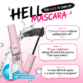 ETUDE Curl Fix Waterproof Mascara application on lashes