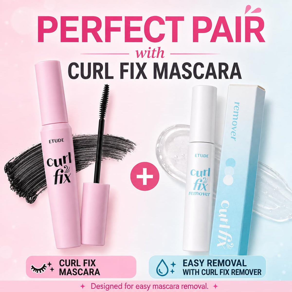 ETUDE Curl Fix Waterproof Mascara brush close-up