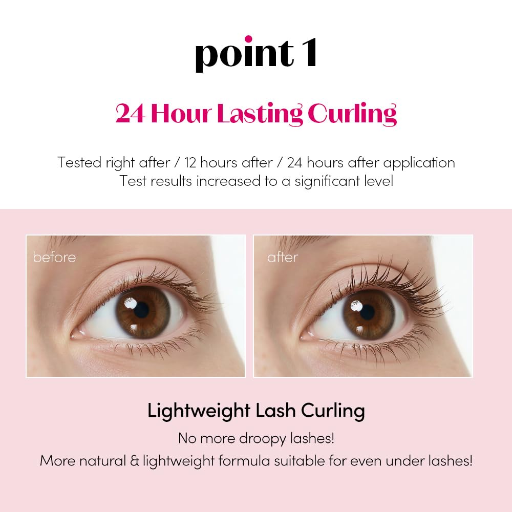 ETUDE Curl Fix Waterproof Mascara Duo with text highlighting waterproof feature