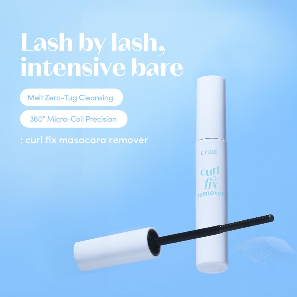 ETUDE Curl Fix Waterproof Mascara Remover packaging with product details