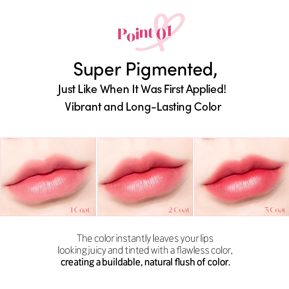 ETUDE Dear Darling Marker Tint Mono Plum on lips