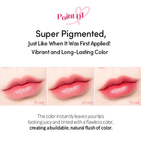 ETUDE Dear Darling Marker Tint Mono Plum on lips