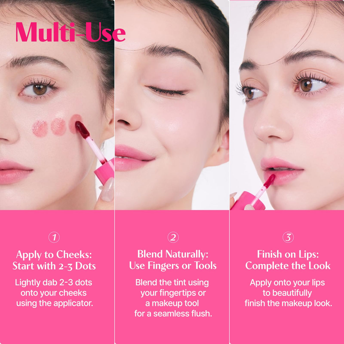 ETUDE Dear Darling Water Tint Lip Stain application on lips