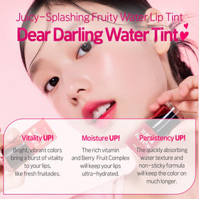 ETUDE Dear Darling Water Tint Lip Stain vibrant strawberry shades