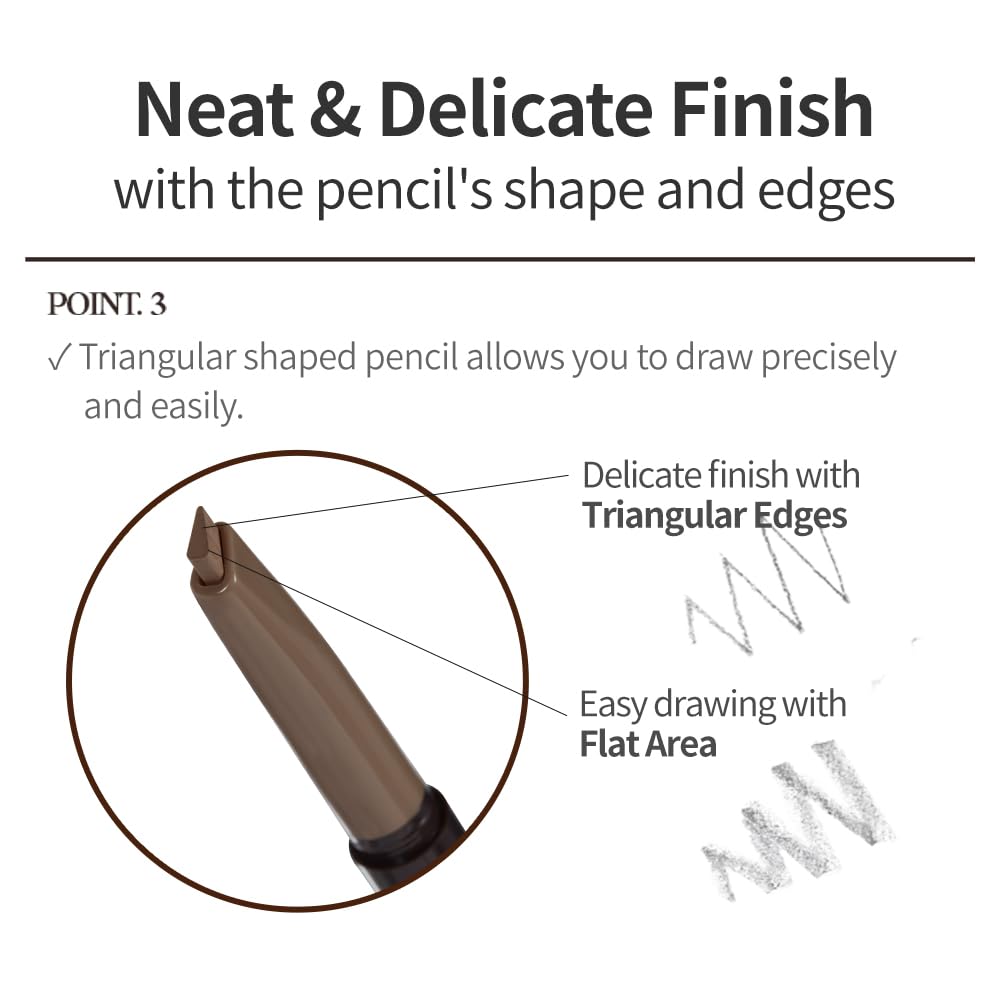 ETUDE Drawing Eye Brow Pencil Gray Brown close-up of tip