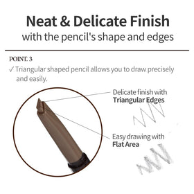 ETUDE Drawing Eye Brow Pencil Gray Brown close-up of tip