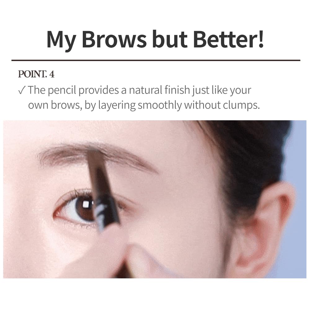 ETUDE Drawing Eye Brow Pencil Gray Brown swatch on skin