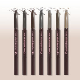 ETUDE Drawing Eye Brow Pro Gray Eyebrow Pencil on makeup table