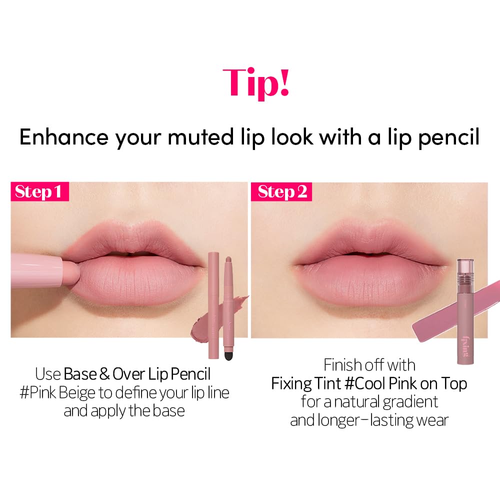 ETUDE Fixing Tint Woody Pink Matte Liquid Lipstick in use