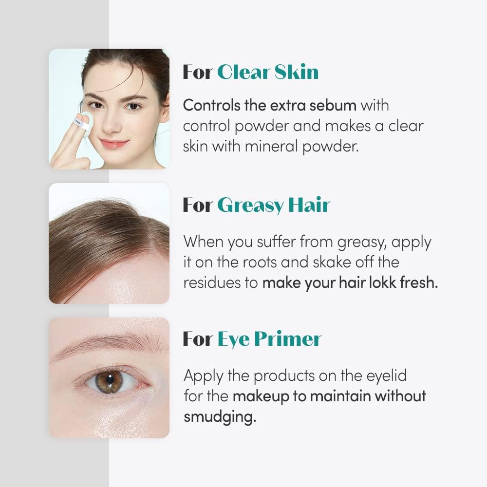 ETUDE Zero Sebum Loose Setting Powder showing powder texture