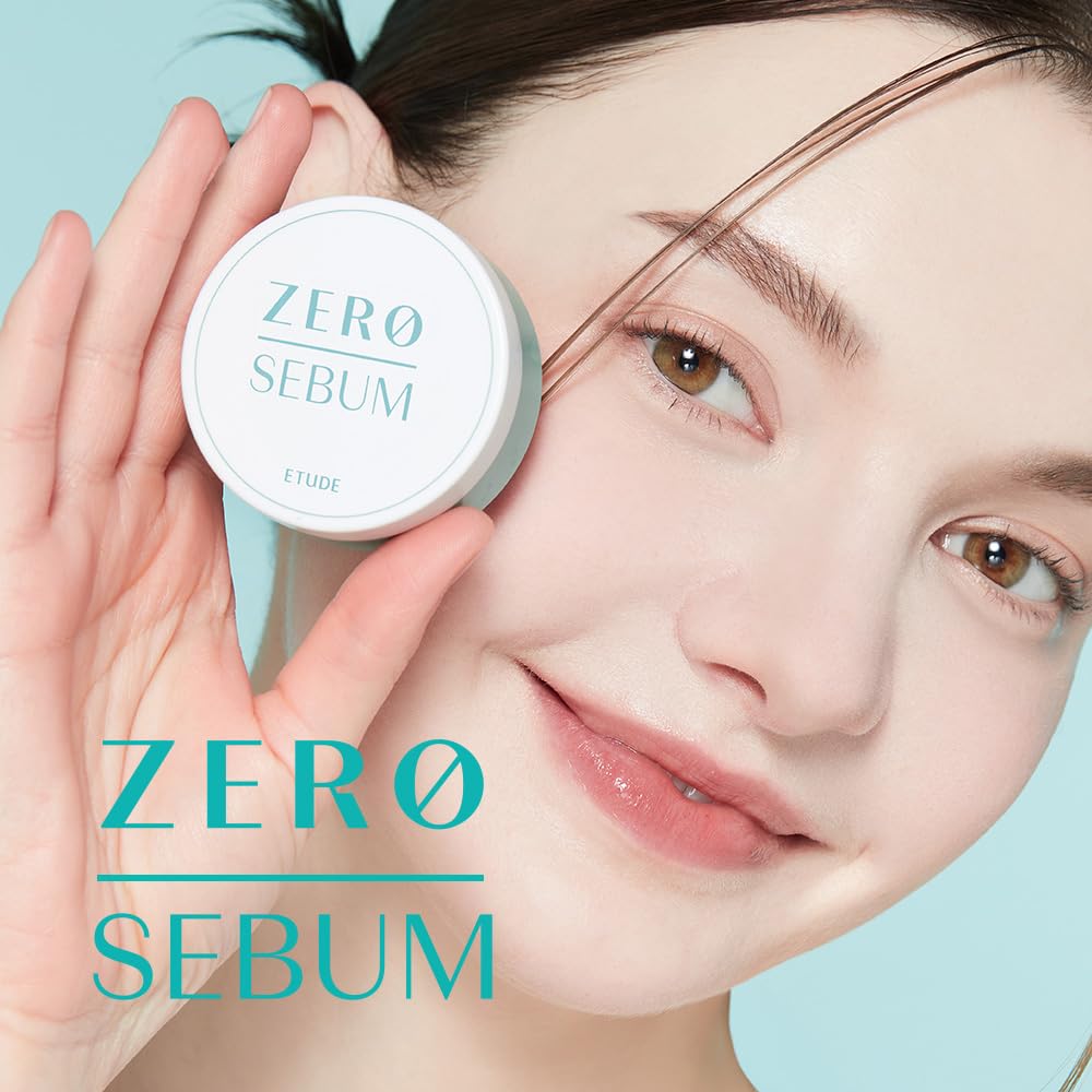 ETUDE Zero Sebum Loose Setting Powder with makeup products