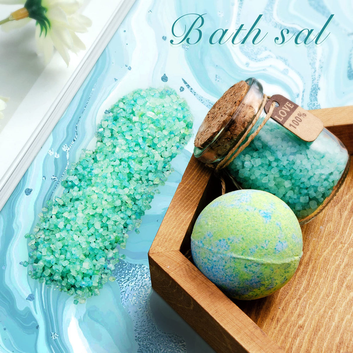 EUASOO insulated tumbler in the spa gift basket set