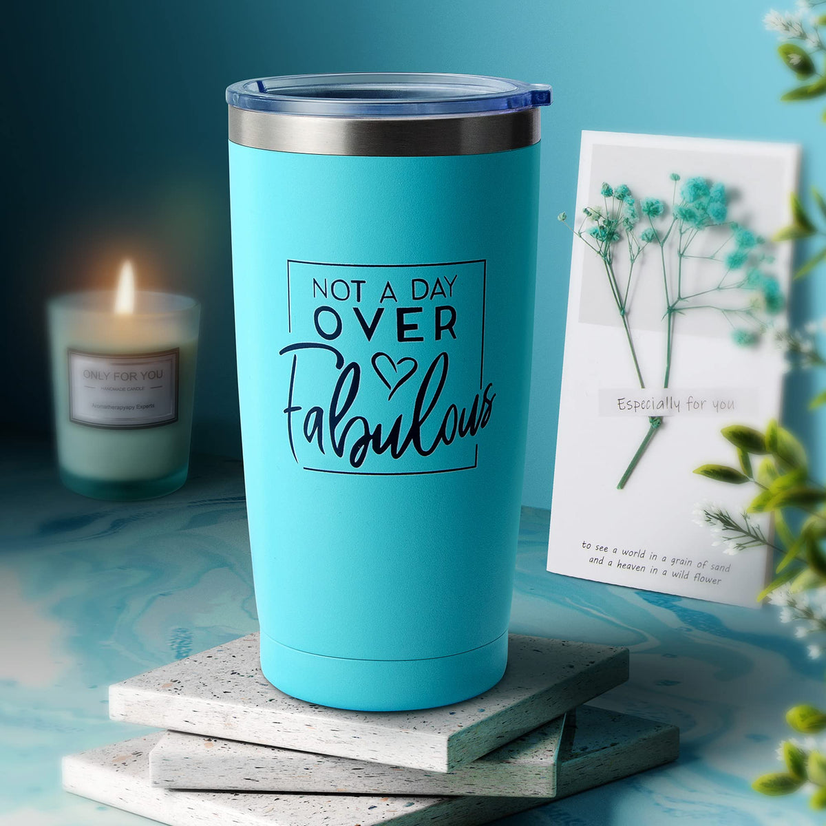 EUASOO scented candle included in the spa gift basket