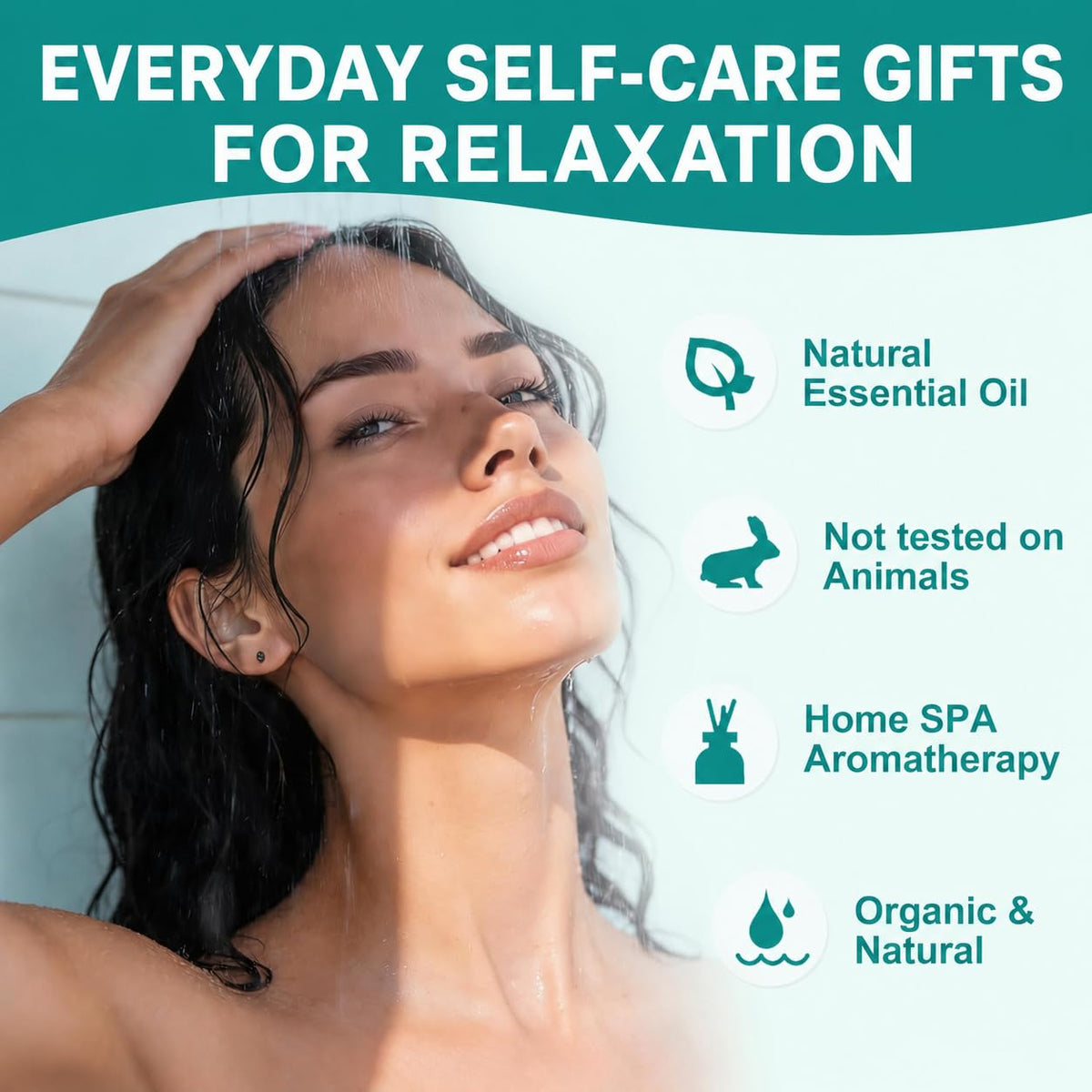 Eucalyptus and mint shower steamers in water vapor