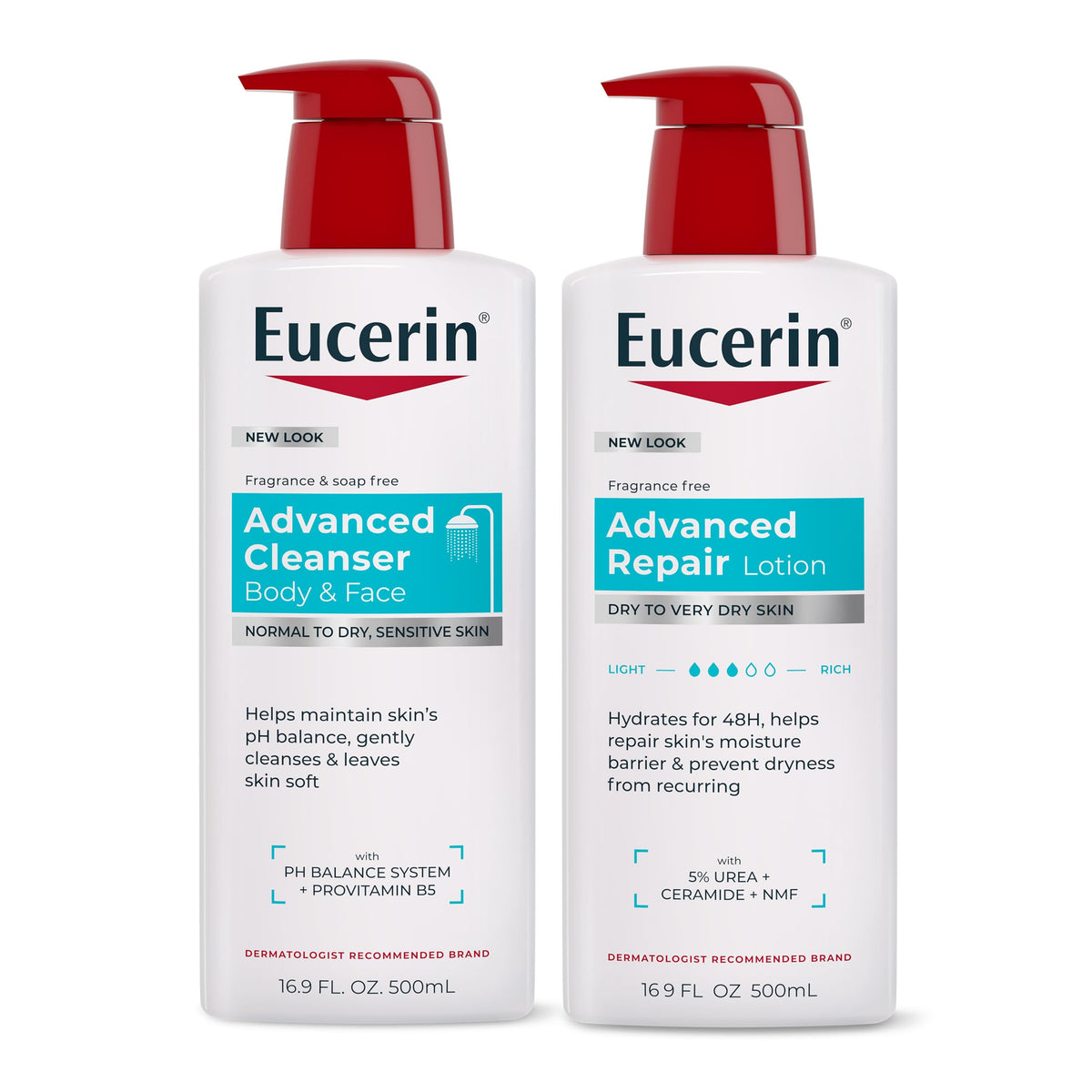 Eucerin Advanced Repair Cleansing Body and Face Cleanser 16.9 fl oz front view
