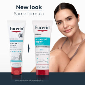 Eucerin Advanced Repair Foot Cream 3 oz tube back view