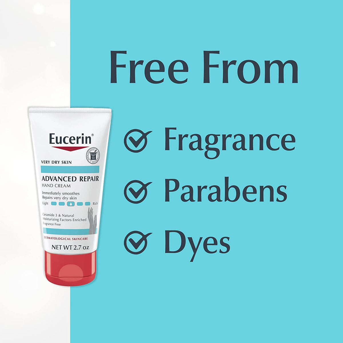 Eucerin Advanced Repair Hand Creme 4-pack on shelf