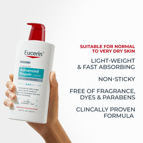 Eucerin Advanced Repair Lotion lifestyle use