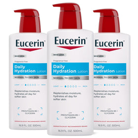 Eucerin Daily Hydration Body Lotion 3-pack front view