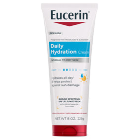 Eucerin Daily Hydration Cream SPF 30 8oz front view