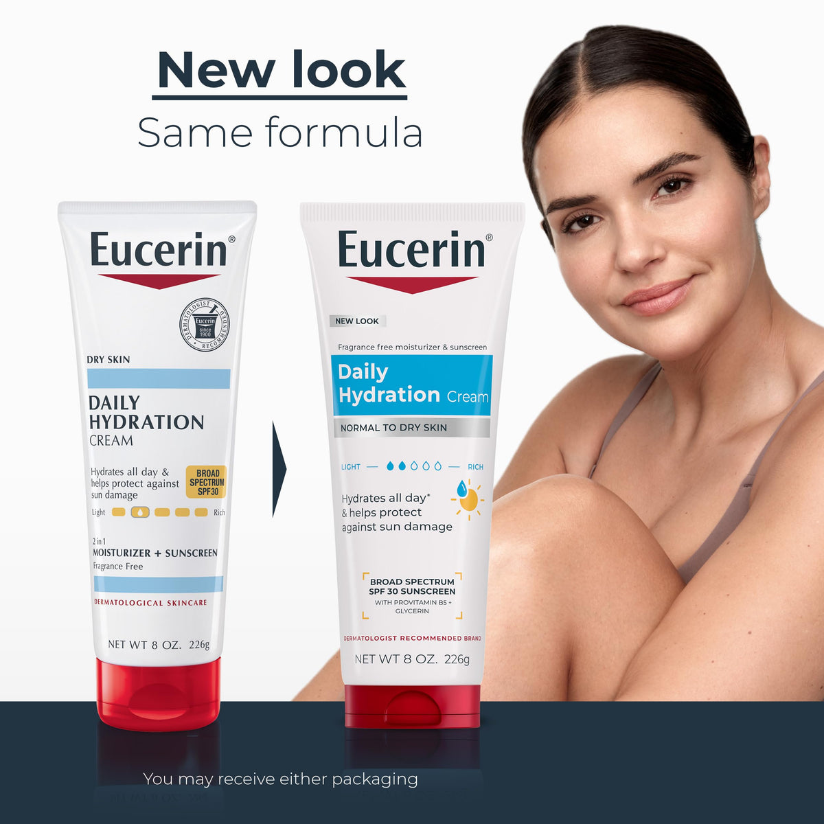 Eucerin Daily Hydration Cream SPF 30 tube packaging