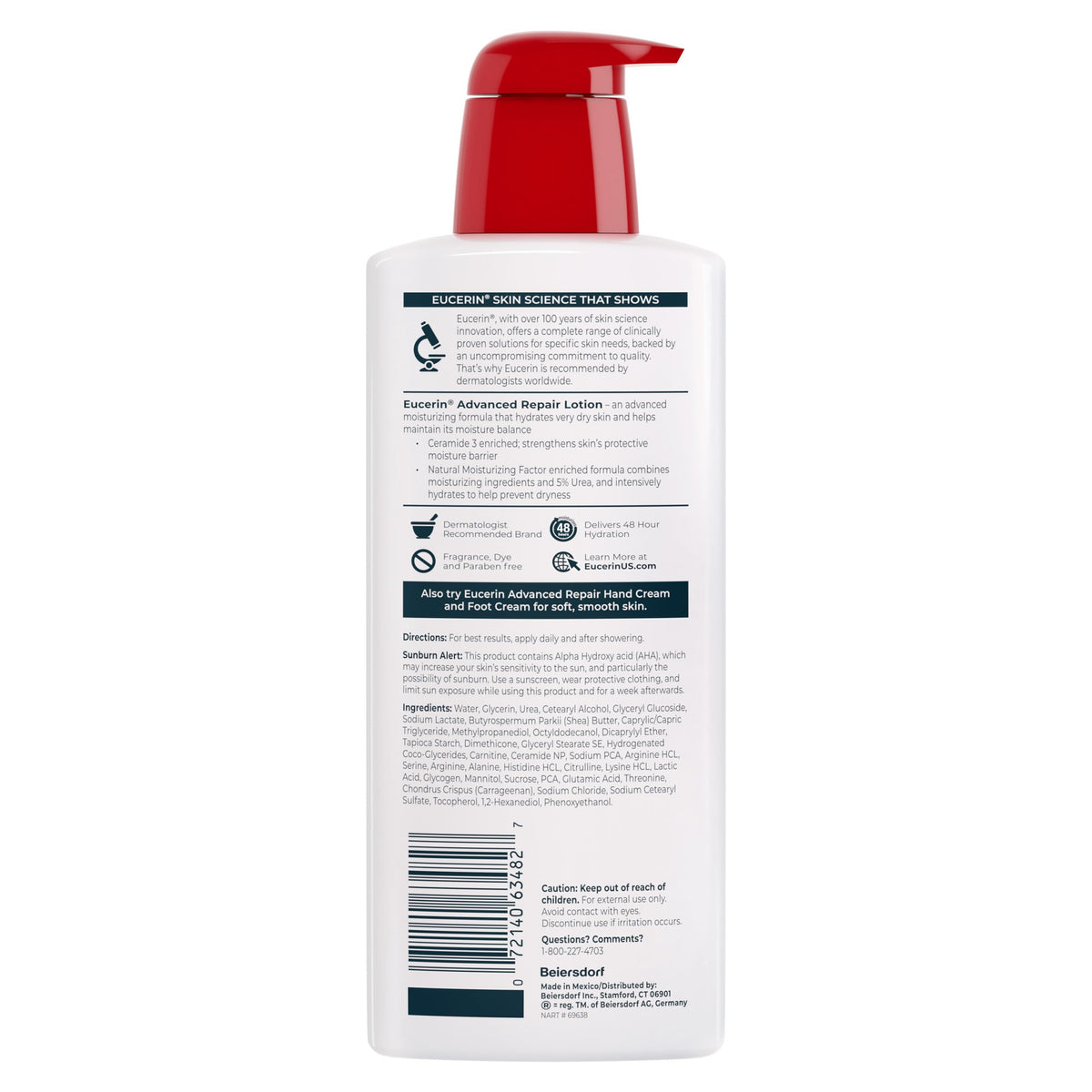 Eucerin Dry Skin Relief Bundle displayed with natural elements