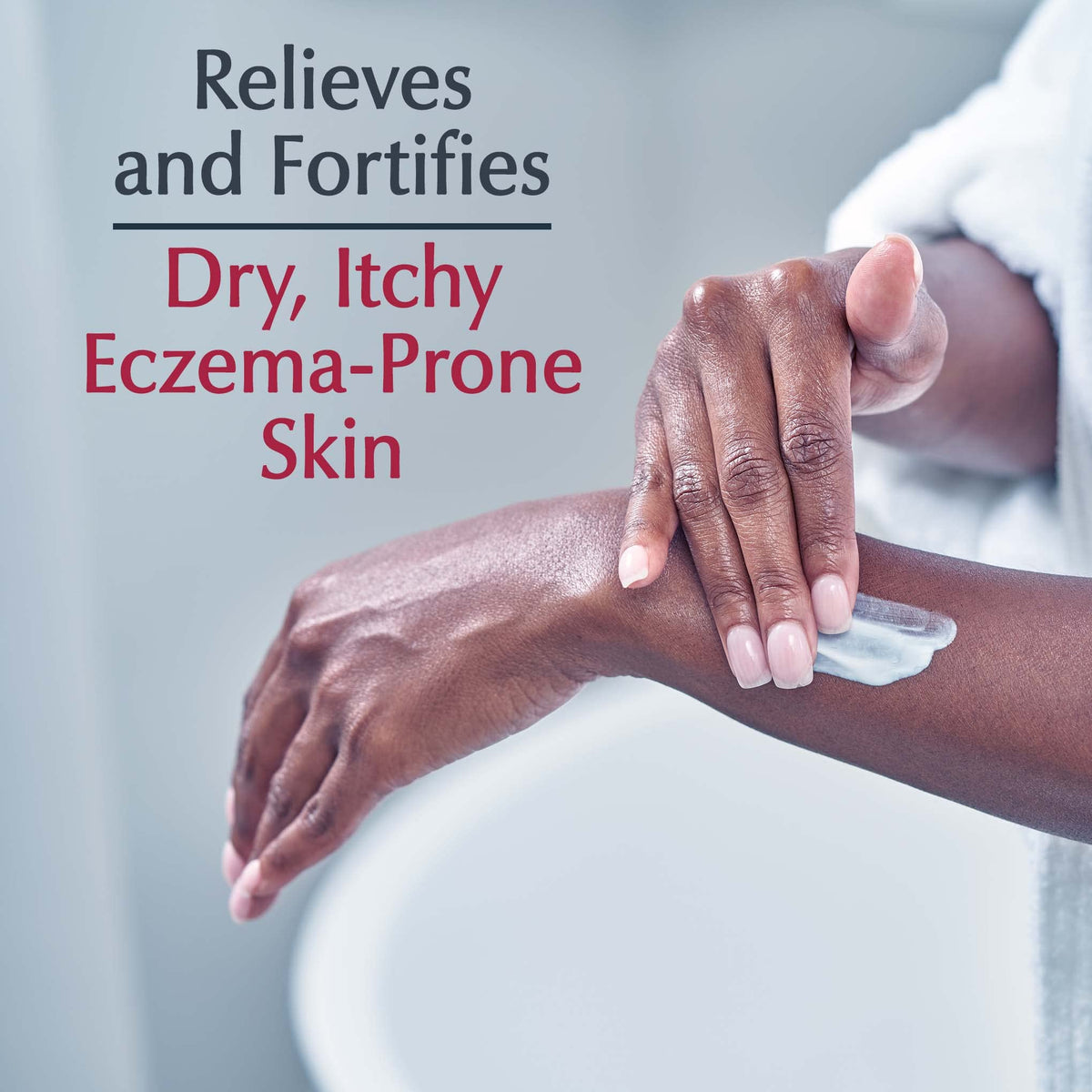 Eucerin Eczema Relief Body Cream 5 OZ with ingredients listed