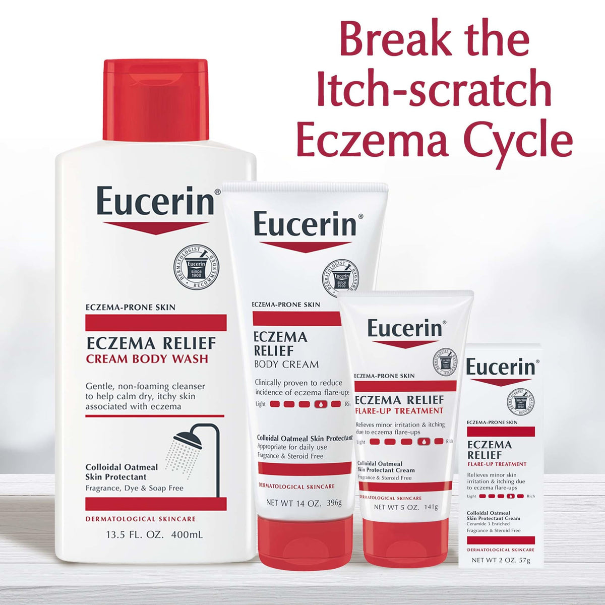Eucerin Eczema Relief Body Cream close-up of tube