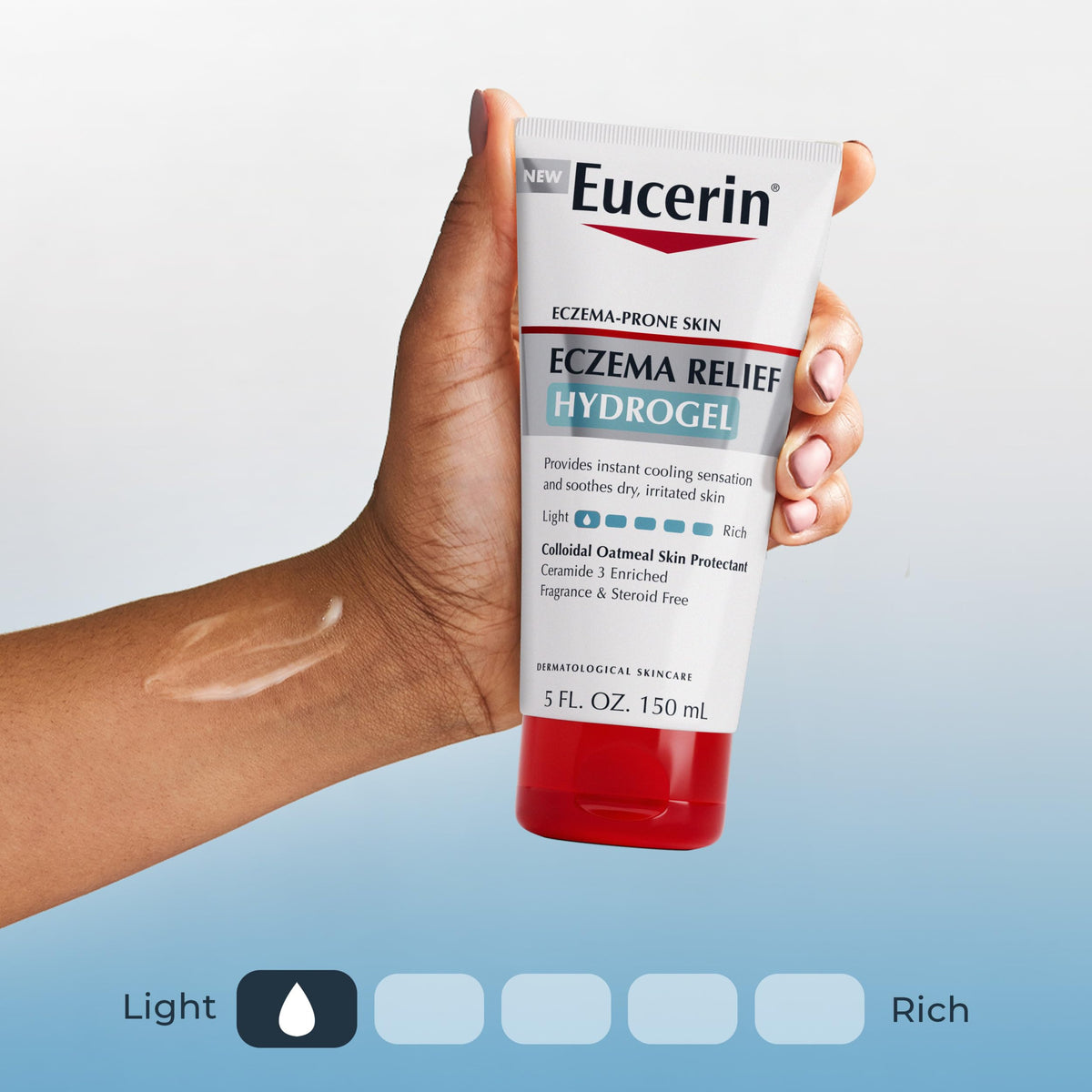Eucerin Eczema Relief Hydrogel with soothing background