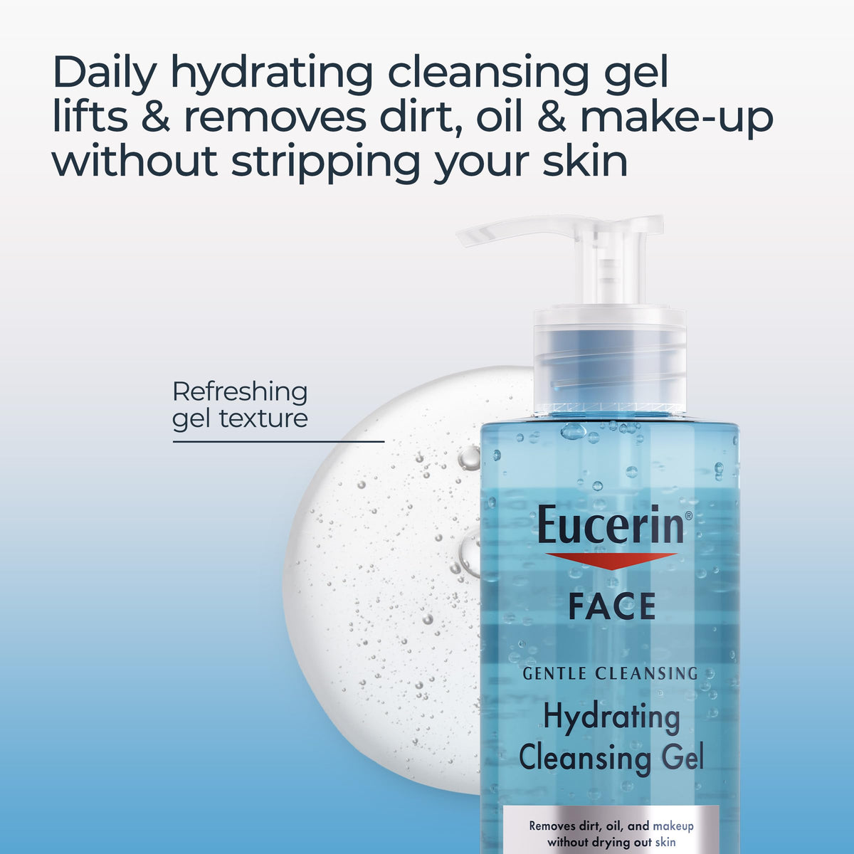 Eucerin Gentle Cleansing Hydrating Gel Cleanser texture on hand
