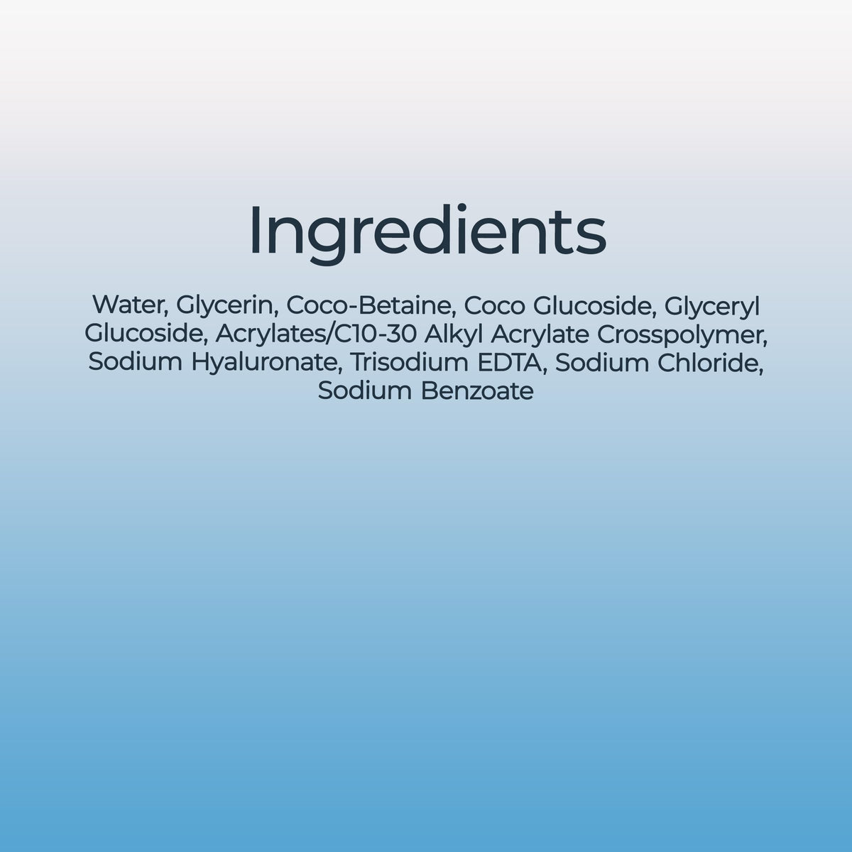 Eucerin Hydrating Cleansing Gel with ingredients