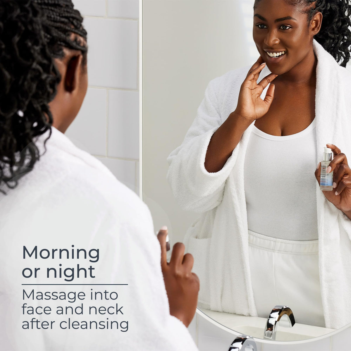 Eucerin Immersive Hydration Smoothing Face Serum texture on skin