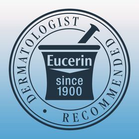 Eucerin Intensive Repair Body Lotion on bathroom counter