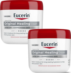 Eucerin Original Healing Cream 2 x 16 OZ jars front view