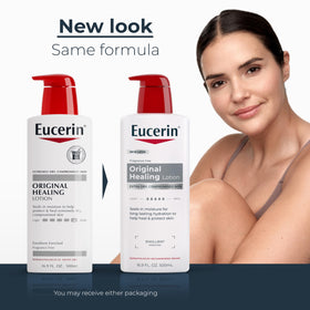 Eucerin Original Healing Lotion pump bottle close-up