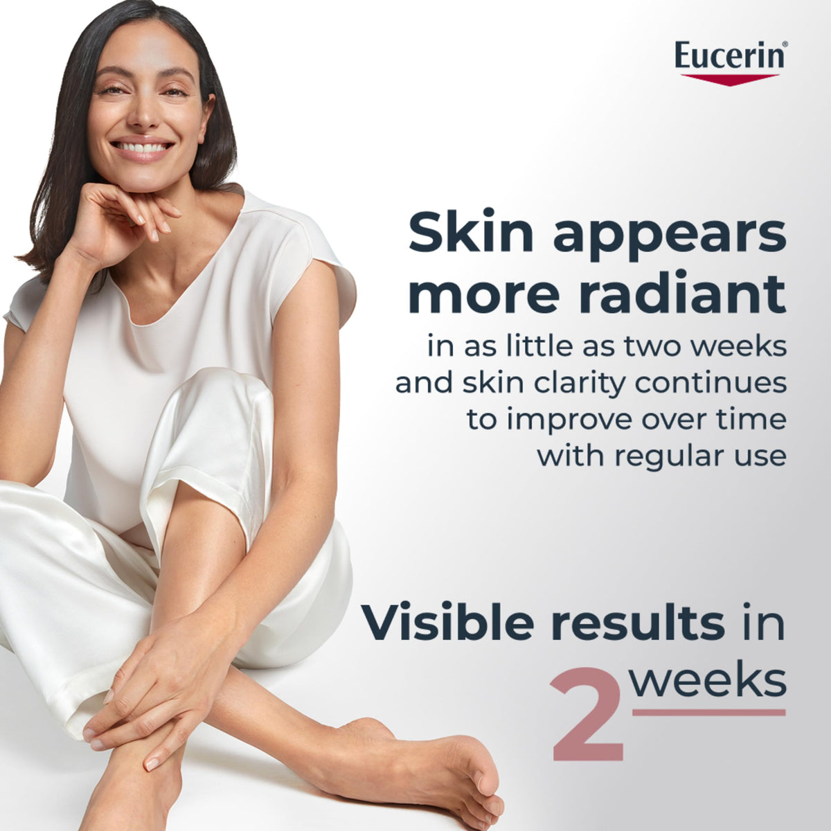 Eucerin Radiant Tone Dark Spot Corrector Body Cream application on skin
