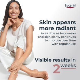 Eucerin Radiant Tone Dark Spot Corrector Body Cream application on skin