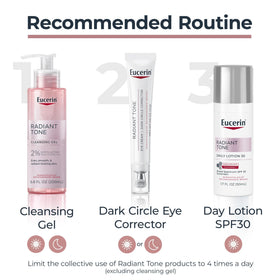 Eucerin Radiant Tone Eye Cream application on under eye area