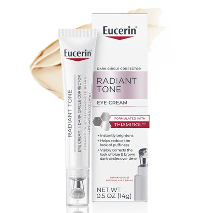 Eucerin Radiant Tone Eye Cream Dark Circle Corrector 0.5 Oz tube front view