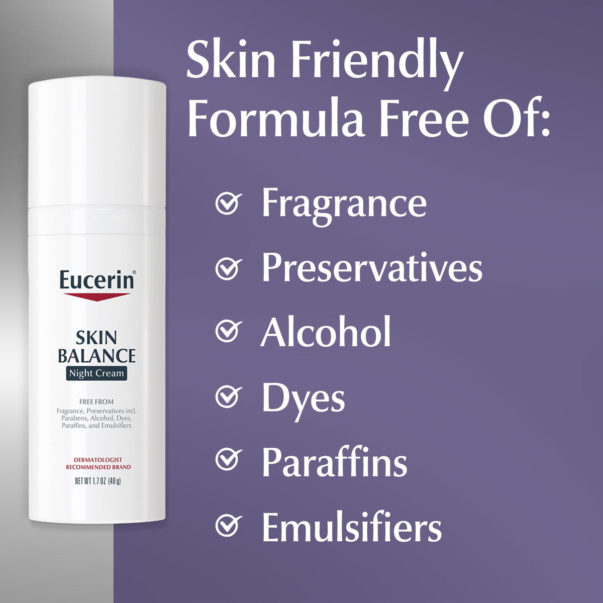 Eucerin Skin Balance Night Cream airless packaging