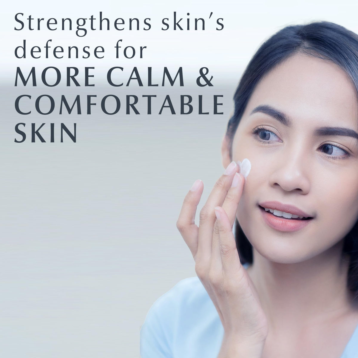 Eucerin Skin Balance Night Cream application on skin